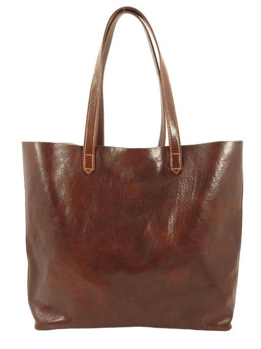 Shopper in cuoio sfoderata aperta -Mahzel