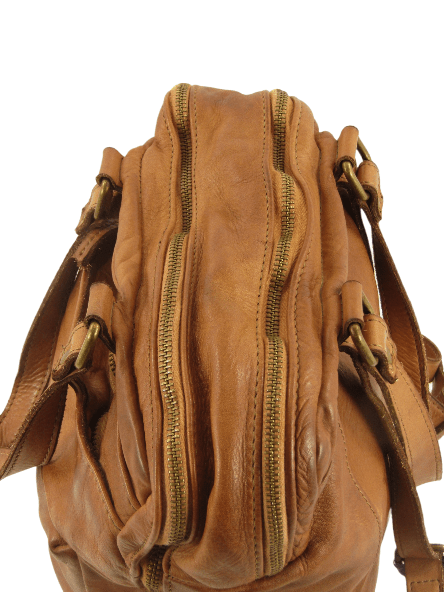 Zaino e cartella in pelle morbida effetto vintage multi scomparti - Mahzel