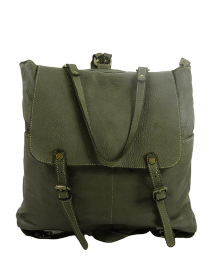 zaino air pelle morbida verde